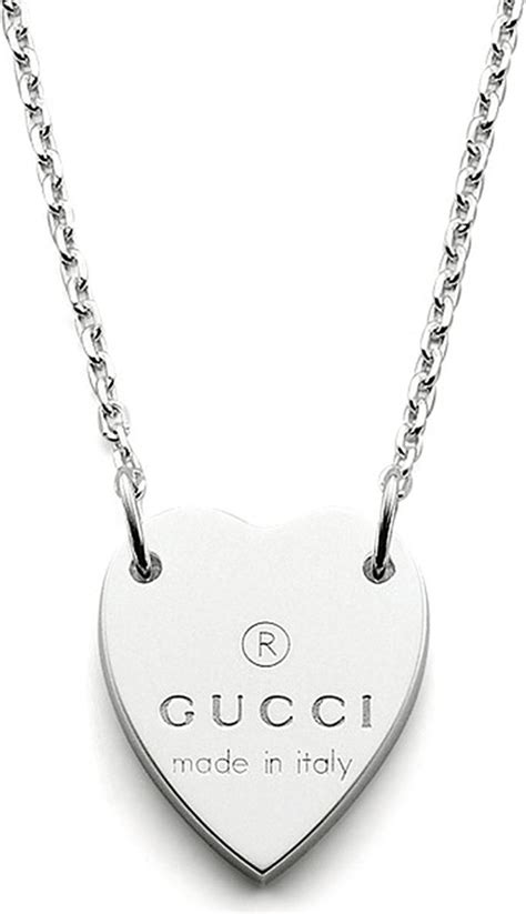 gucci heart necklace|heart necklace with gucci trademark.